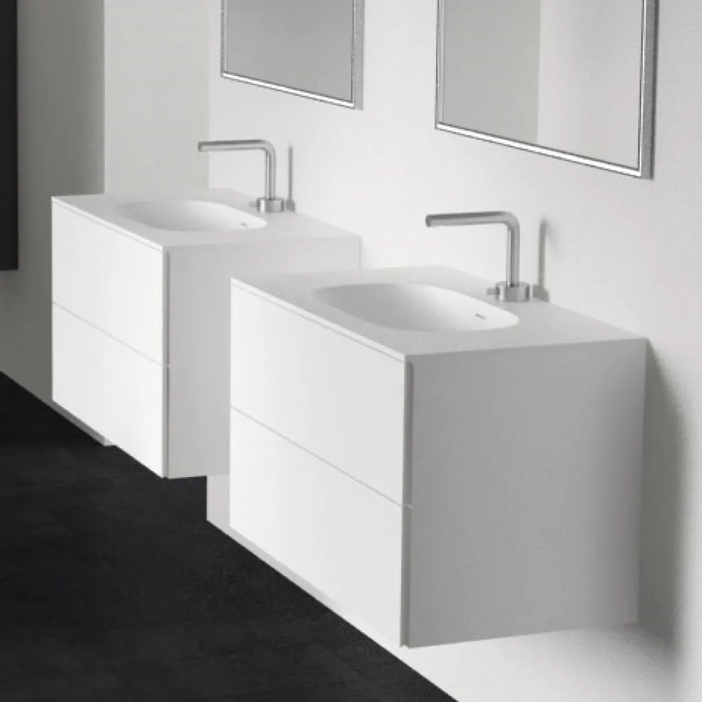 Block Soft 80 - Badmøbel 80x46 cm, Mathvid m/ SolidTec® vask