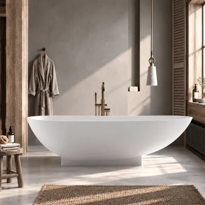 Boheme 182 - Badekar 182x82,  Massiv Mathvid SolidTec®