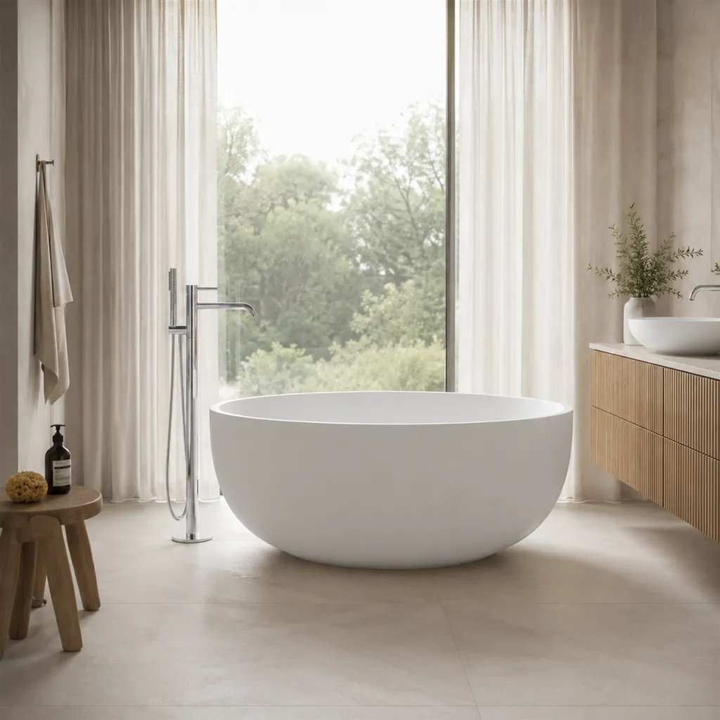 Cheese Ø135 - Badekar Ø135, Massiv Mathvid SolidTec®