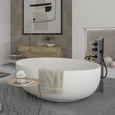 Cheese Ø135 - Badekar Ø135, Massiv Mathvid SolidTec®