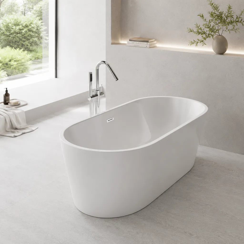 Milano Cello 165 - Badekar 165x72 cm, Blank Hvid