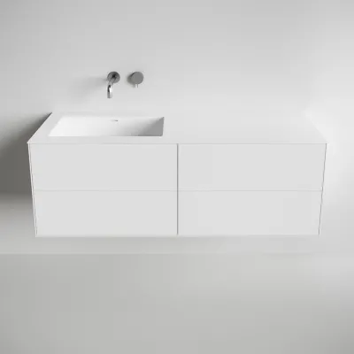 Copenhagen Chic 140L - Badmøbel, Corian®, Mathvid