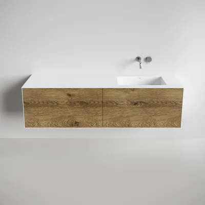 Copenhagen Chic 180R - Corian®, Raw Wild Oak