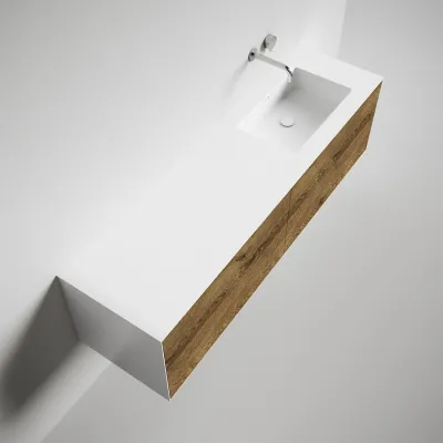 Copenhagen Chic 180R - Corian®, Raw Wild Oak