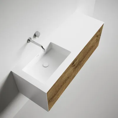 Copenhagen Chic 140L - Corian®, Raw Wild Oak