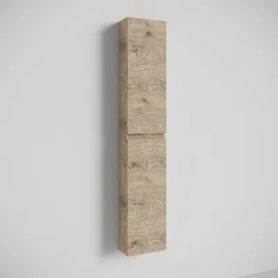 Copenhagen Front - 162x30x15 cm Højskab, Raw Wild Oak