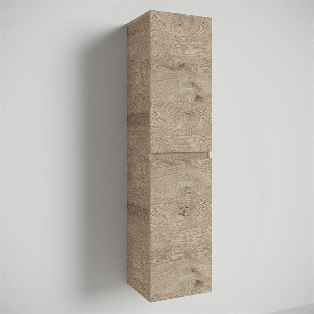 Copenhagen Front - 162x40x35 cm Højskab, Raw Wild Oak