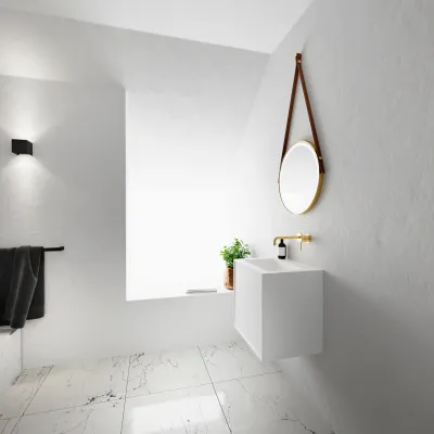 Compact Waterproof 50x40 - Vaskemøbel, Mathvid SolidTec®