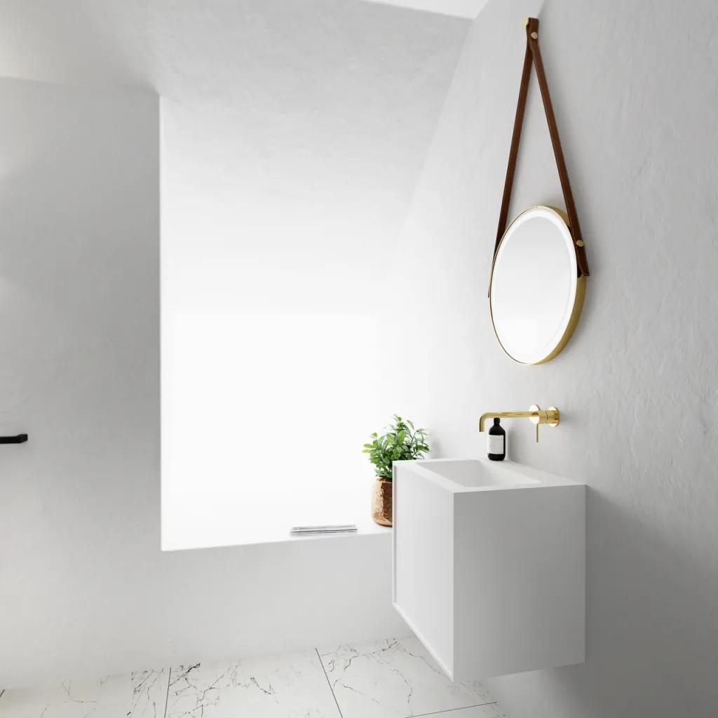 Compact Waterproof 50x40 - Vaskemøbel, Mathvid SolidTec®