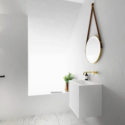 Compact Waterproof 50x40 - Vaskemøbel, Mathvid SolidTec®