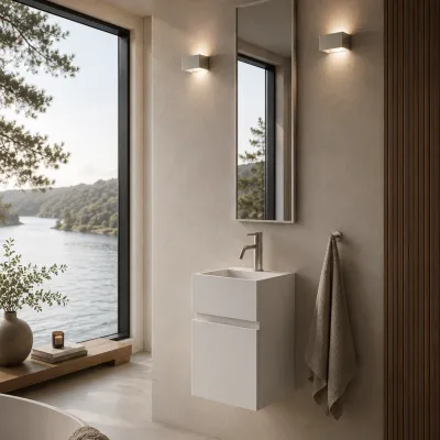 Compact 05 - Vaskemøbel 32x28, Mathvid SolidTec®