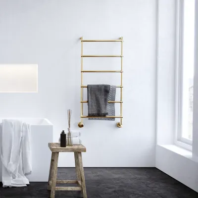 Vetro DeLuxe 442/6 - Vandbåren Håndklædetørrer, Messing Natur