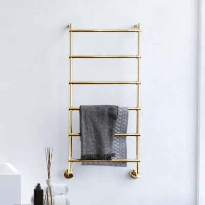 Vetro DeLuxe 442/6 - Vandbåren Håndklædetørrer, Messing Natur