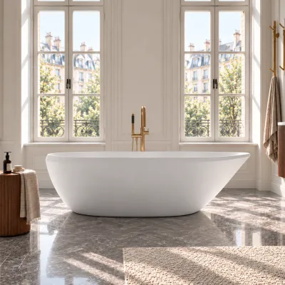 Spazio 192 - Designbadekar 192x110, Massiv Mathvid SolidTec®