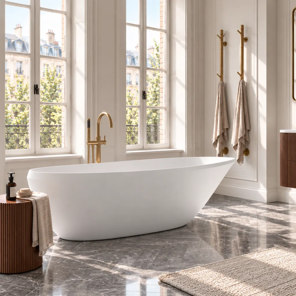 Spazio 192 - Designbadekar 192x110, Massiv Mathvid SolidTec®
