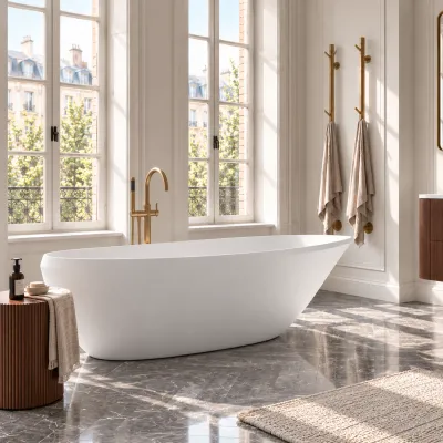 Spazio 192 - Designbadekar 192x110, Massiv Mathvid SolidTec®