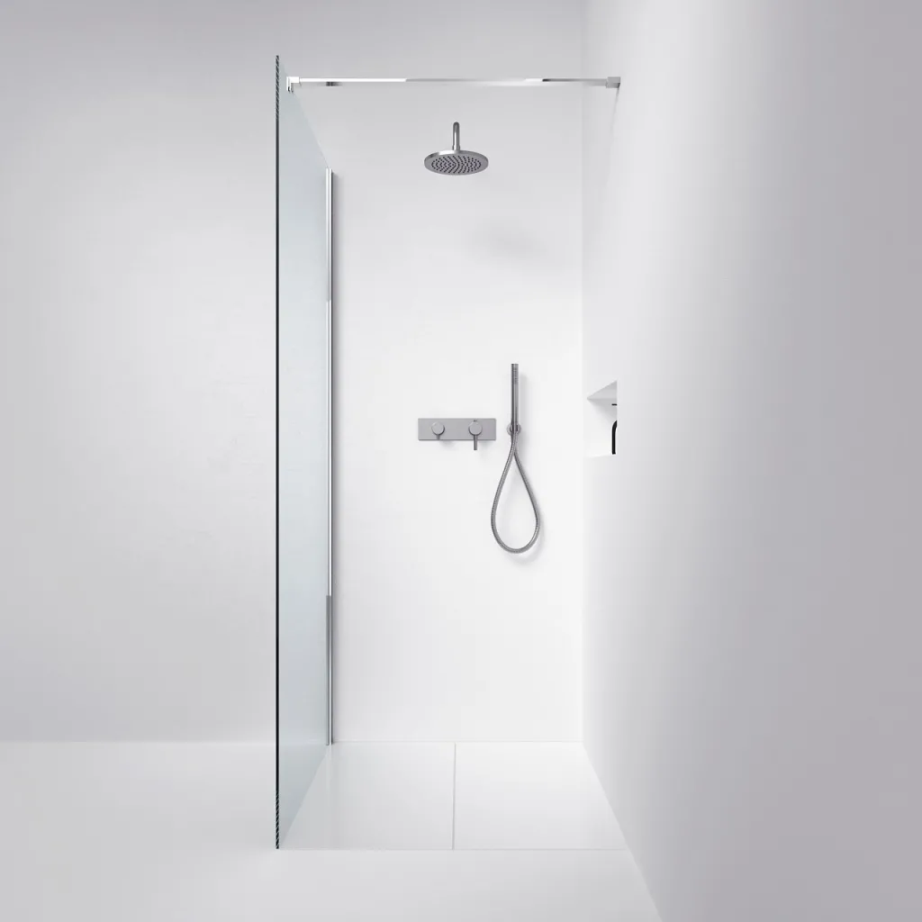 Minimalism M90W - Brusevæg 8 mm, 87,5x200h,  Easy Clean