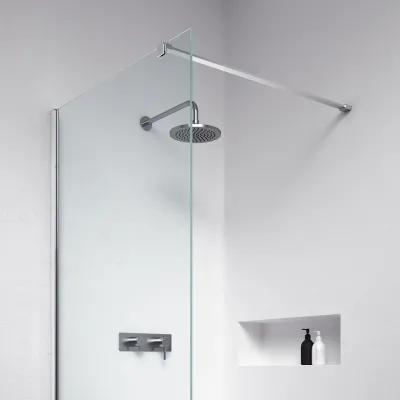 Minimalism M90W - Brusevæg 8 mm, 87,5x200h,  Easy Clean
