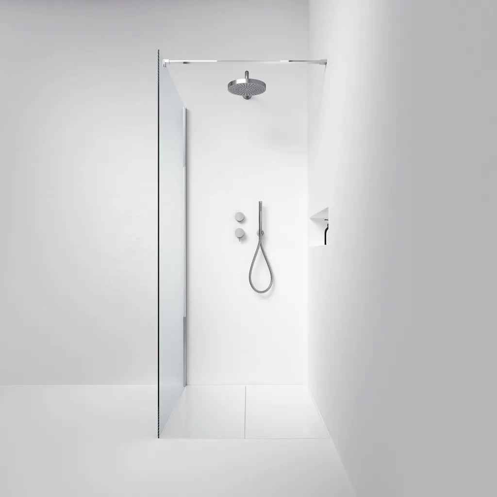 Minimalism M100W - Brusevæg 8 mm, 97,5 x 200h, Easy Clean