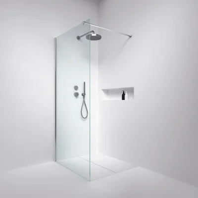 Minimalism M100W - Brusevæg 8 mm, 97,5 x 200h, Easy Clean