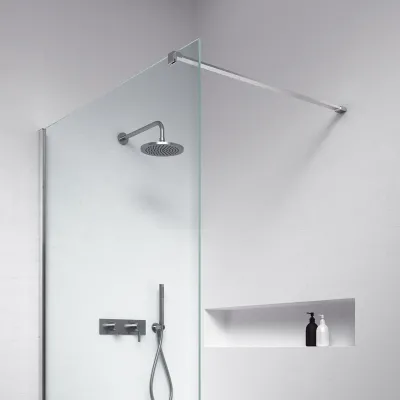 Minimalism M120W - Brusevæg 8 mm, 117,5 x 200h, Easy Clean