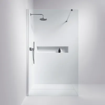 Minimalism M120W - Brusevæg 8 mm, 117,5 x 200h, Easy Clean