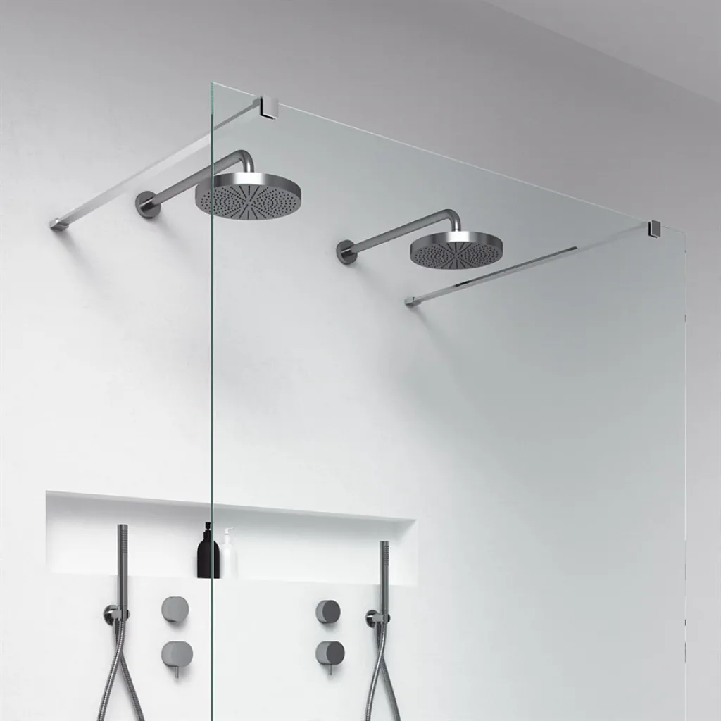 Minimalism M140DA - Brusevæg 8mm, 140x200h, Easy Clean