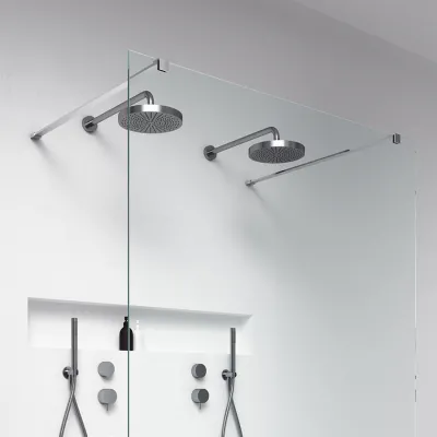 Minimalism M140DA - Brusevæg 8mm, 140x200h, Easy Clean