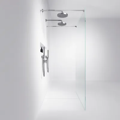 Minimalism M140DA - Brusevæg 8mm, 140x200h, Easy Clean