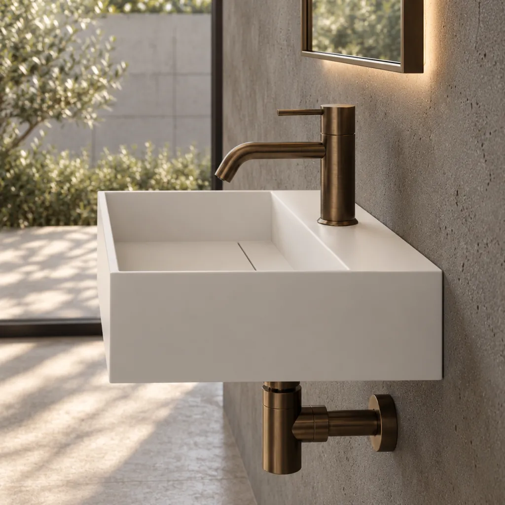 Kubo 40 - 40x35 Håndvask, Mathvid SolidTec®