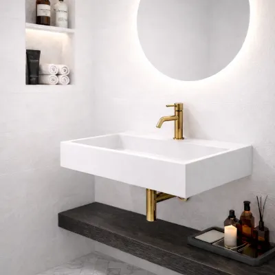 Kubo 60 - 60x40 Håndvask, Mathvid SolidTec®