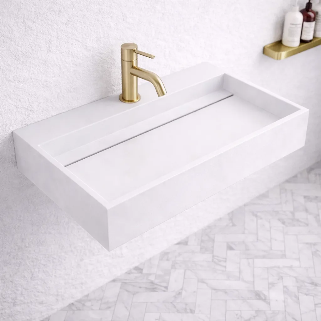 Kubo 60 - 60x40 Håndvask, Mathvid SolidTec®