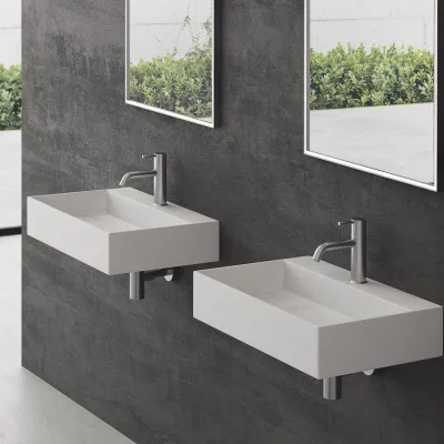 Kubo 60 - 60x40 Håndvask, Mathvid SolidTec®