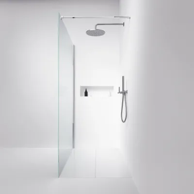 Minimalism M140W - Brusevæg 8mm, 137,5 x 200h, Easy Clean 