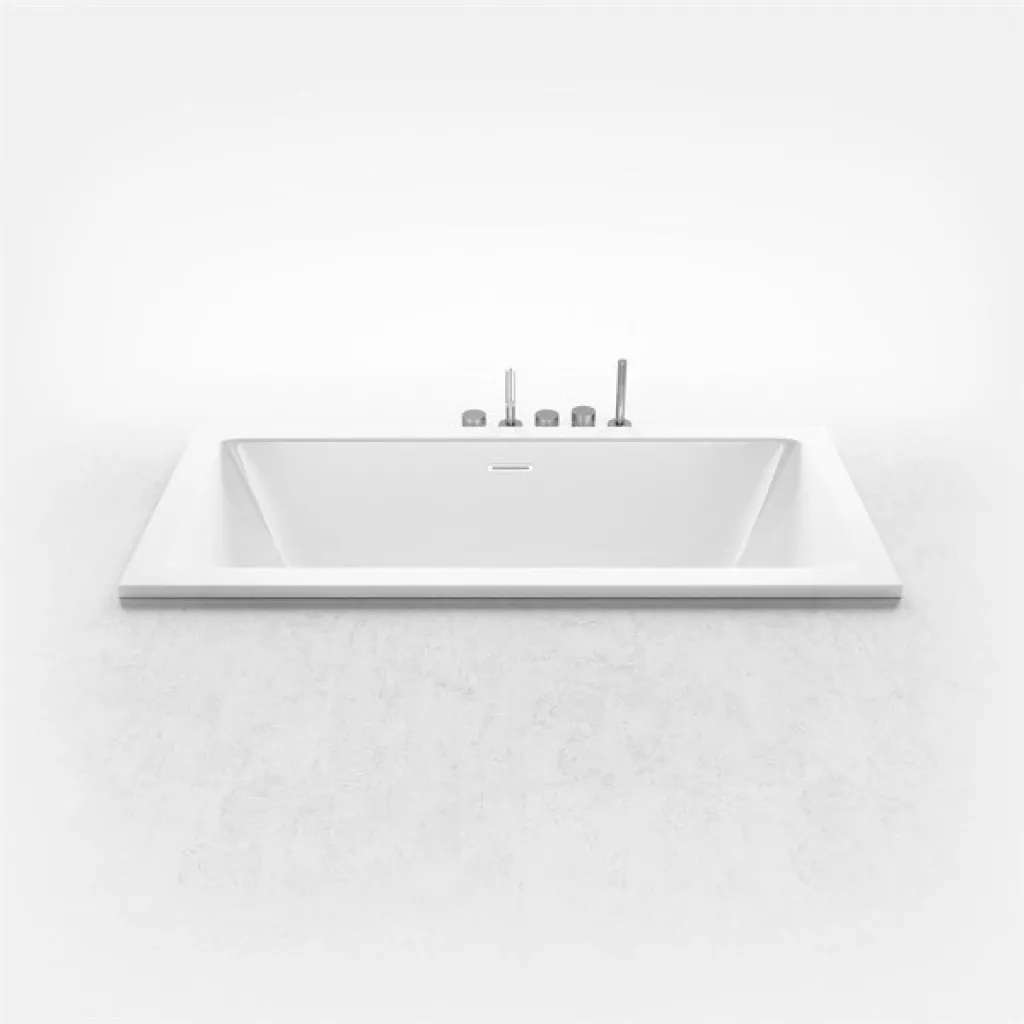 Pulcher Flat 1700 - Indbygningsbadekar 170x80 cm., Glossy White