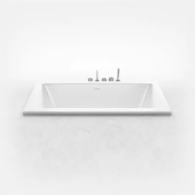 Pulcher Flat 1700 - Indbygningsbadekar 170x80 cm., Glossy White