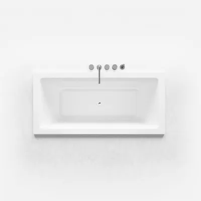 Pulcher Flat 1700 - Indbygningsbadekar 170x80 cm., Glossy White
