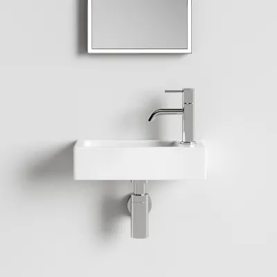 ArkiLife® Square Code 365 - 36,5x18 cm, Hvid Porcelænsvask