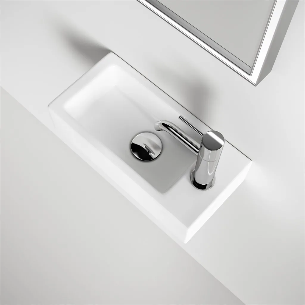 ArkiLife® Square Code 365 - 36,5x18 cm, Hvid Porcelænsvask