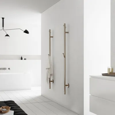 Pulcher® Style PS14 - Elektrisk Håndklædetørrer m/timer, Børstet Rustfrit Stål