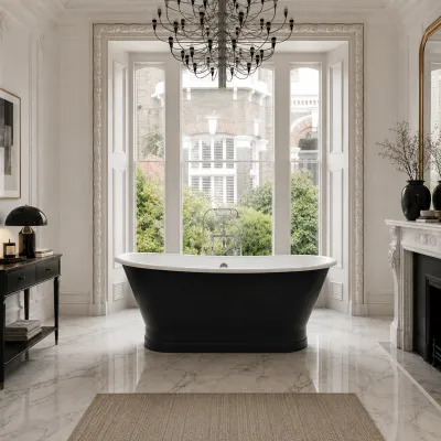 The York 170 - Black & White,  Emaljeret Støbejernsbadekar