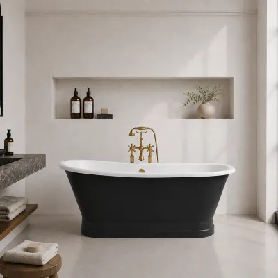 The York 170 - Black & White,  Emaljeret Støbejernsbadekar