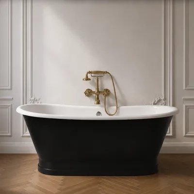 The York 170 - Black & White,  Emaljeret Støbejernsbadekar