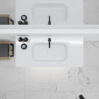 ArkiLife Cobus ACC100 - 101x46,5, Slim-Design Møbel 101x46,5 cm m/Porcelænsvask