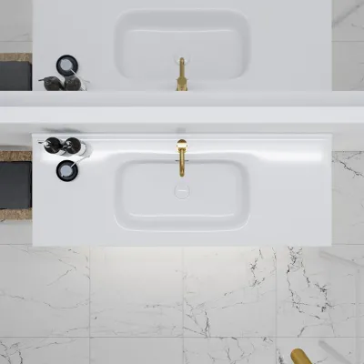 ArkiLife Cobus ACC120 - 121x46,5, Slim-Design Møbel 121x46,5 cm m/Porcelænsvask