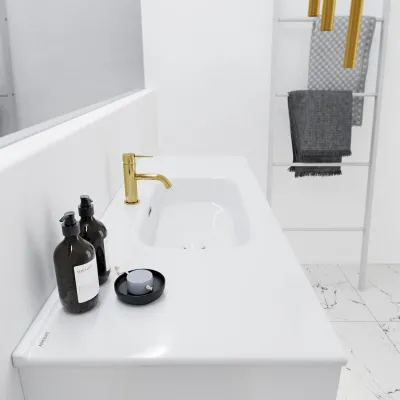 ArkiLife Cobus ACC120 - 121x46,5, Slim-Design Møbel 121x46,5 cm m/Porcelænsvask