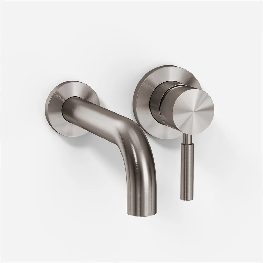 Semplice SHV102 - Håndvaskarmatur, 22 cm tud,  PVD Børstet Stål