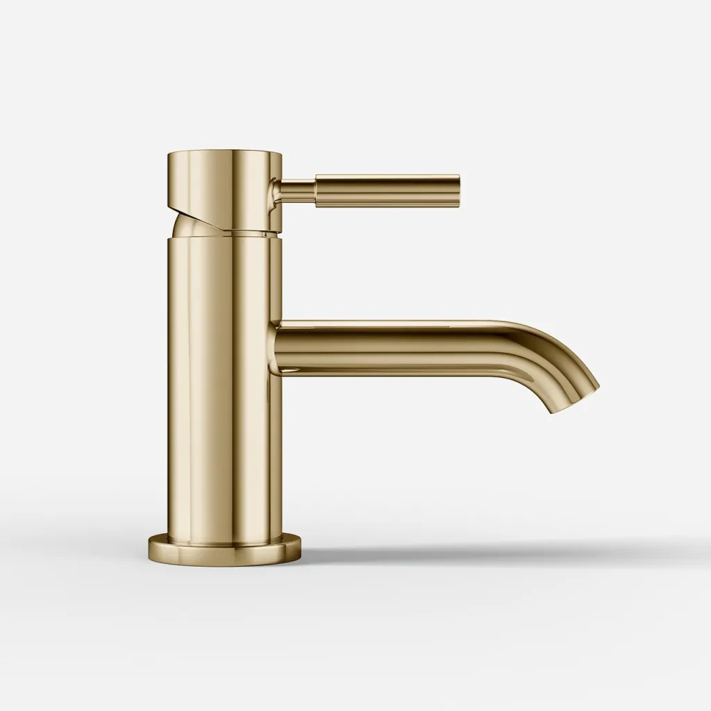 Semplice SHV101 - Håndvaskarmatur, Poleret Messing Natur