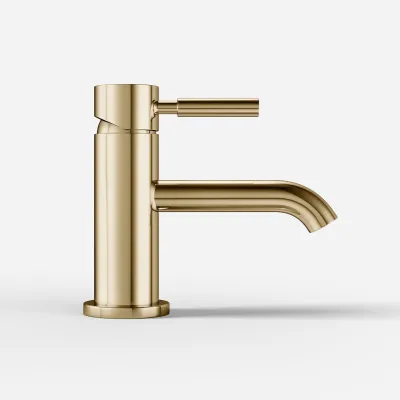 Semplice SHV101 - Håndvaskarmatur, Poleret Messing Natur