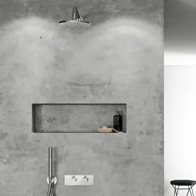 Classwell C18 S01 - Termostatsæt Rain DeLuxe Ø20, m/vægarm, Krom Poleret